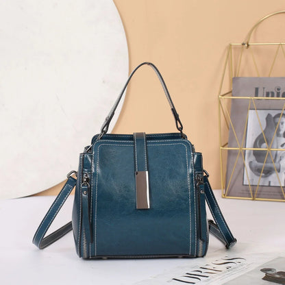 Genuine Leather Women's Crossbody Tote Bag